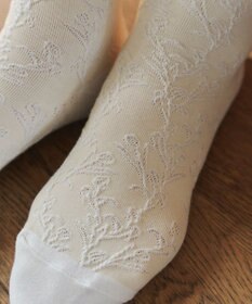 Tiaclasse ジャガードフリルソックス