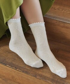 Tiaclasse ジャガードフリルソックス