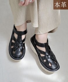 Pointer 本革編み込みグルカサンダル