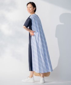 自由区 【洗える】コンビネーションシャーティング ワンピース