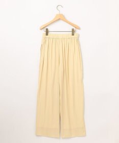 組曲 【洗える】ギャザーライトデシン パンツ ロング丈