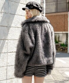 WEGO フェイクファーショートジャケット