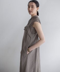 組曲 L エンブロイダリーレースノースリーブ ブラウス