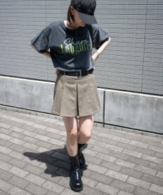 WEGO ベルト付チノプリーツスカパン