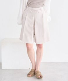 earth music&ecology 【セットアップ対応】ウエストリボンバミューダパンツ