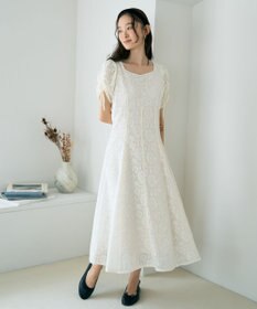 earth music&ecology パネル切り替えレースワンピース