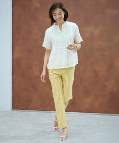 J.PRESS LADIES 【WEB限定カラーあり・洗える】シアーチェック カットソー