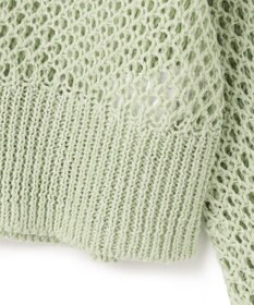 BEIGE， CACTUS / メッシュカーディガン