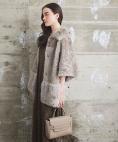 GRACE CONTINENTAL ムートンポンチョコート