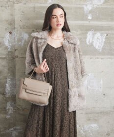 GRACE CONTINENTAL ムートンポンチョコート