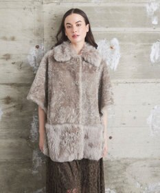 GRACE CONTINENTAL ムートンポンチョコート