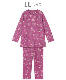 WACOAL ワコール_リラックス＆スリープ パジャマ キルトニット素材(本体) あったか 長袖 長ズボン ミントン レディース NDW458 /ワコール