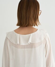 YECCA VECCA ラッフルリボンシアーブラウス
