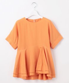 自由区 【洗える】ソフトリネンペプラム ブラウス