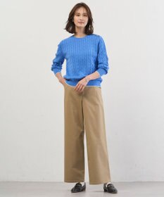 J.PRESS LADIES S チノストレッチ ワイドパンツ
