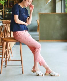 Tiaclasse 【新色追加・洗える】アンクルテーパードパンツ