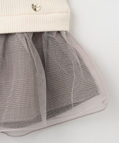 ANY KIDS パール付きペプラムトレーナー