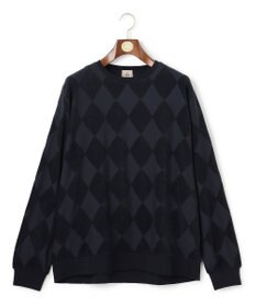 J.PRESS MEN 【KING SIZE】アーガイルワントーンリンクス ロングスリーブ Tシャツ