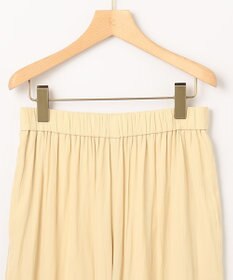 組曲 【洗える】ギャザーライトデシン パンツ ロング丈