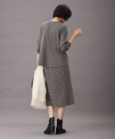 J.PRESS LADIES L ガンクラブチェック ペプラム カットソー