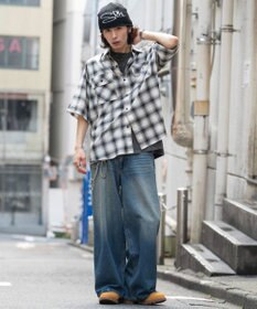 WEGO オンブレチェックシャツ(SS)