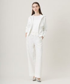 ICB 【洗える】 ライトスラブツイード ワイドパンツ