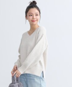 earth music&ecology スパンコールシャギーＶネックプルオーバー