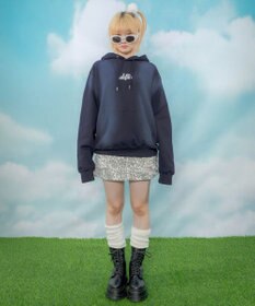 WEGO 【ユニセックス着用ITEM】ハートモチーフプルパーカー