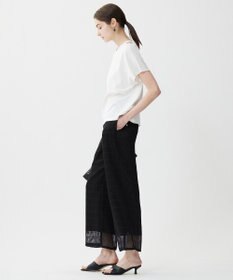 ICB スクエアチェックレノクロス ワイドストレートパンツ