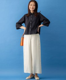 組曲 S エンブロイダリーレース襟付 ブラウス