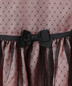 組曲 KIDS 【150-160㎝】チュールドット ドレス