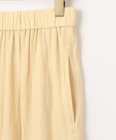 組曲 【洗える】ギャザーライトデシン パンツ ロング丈