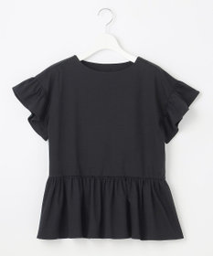 Feroux 【UVケア】フリルスリーブペプラム カットソー