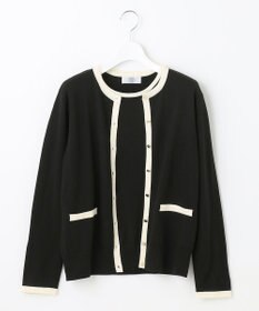 J.PRESS LADIES 【洗える】トリムツイン ニット