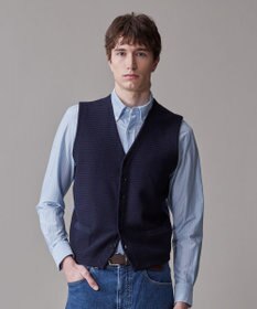 J.PRESS MEN ハイツイストヘリンボン ニットベスト