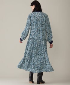 自由区 L 【洗える】フラワーペタルプリント ワンピース