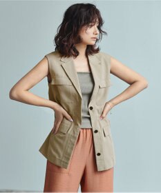 ICB L 【WEB限定カラーあり・洗える】 ブロードステッチリブ タンクトップ