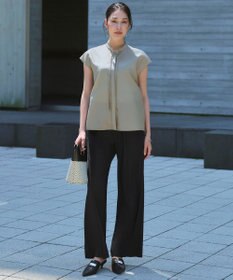 ICB 【新色追加・CLASSY.掲載】セシェシルキーローン フレンチスリーブボウタイブラウス