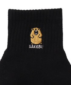WEGO モチーフロゴ刺繍アンクルパイルソックス