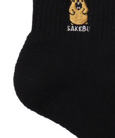 WEGO モチーフロゴ刺繍アンクルパイルソックス