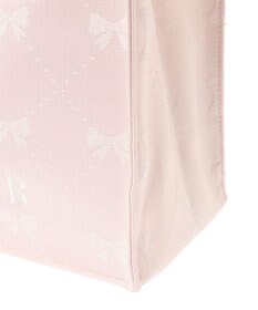 Maison de FLEUR EC限定リボン柄ジャカードスクエアトートM