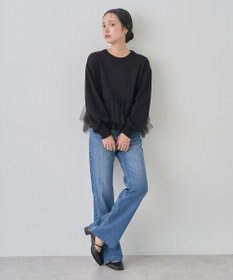 earth music&ecology チュールヘムニットプルオーバー