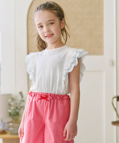 組曲 KIDS 【110-140㎝】 フルールフリルTシャツ