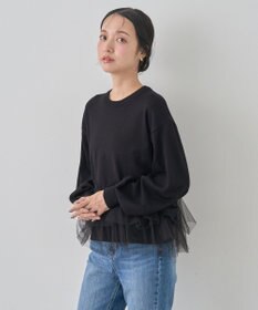 earth music&ecology チュールヘムニットプルオーバー