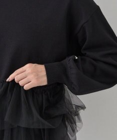 earth music&ecology チュールヘムニットプルオーバー