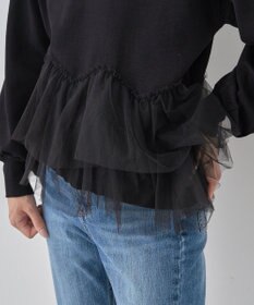 earth music&ecology チュールヘムニットプルオーバー