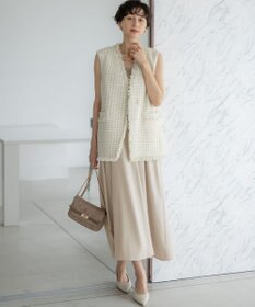 23区 L 【見上愛さん着用/洗える】スエーディーサテン キャミソール ワンピース