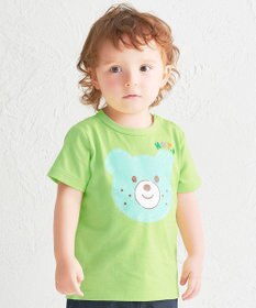 MIKI HOUSE HOT BISCUITS 【80-120cm】カラフルビーンズ フェイスプリント 半袖Tシャツ