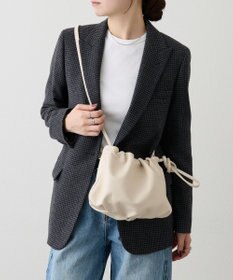 russet レザー巾着4WAYショルダーバッグ(CE-1454)