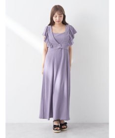 earth music&ecology ＳＥＴ２点　フリルショルダーツーピースワンピース